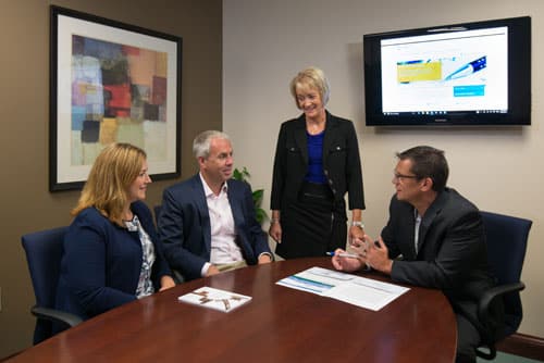 OJM Team meeting with clients